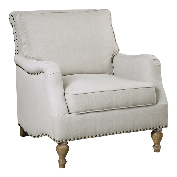 Uttermost Armstead Antique White Armchair