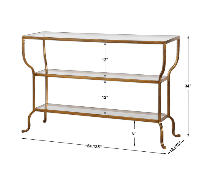 Uttermost Deline Gold Console Table