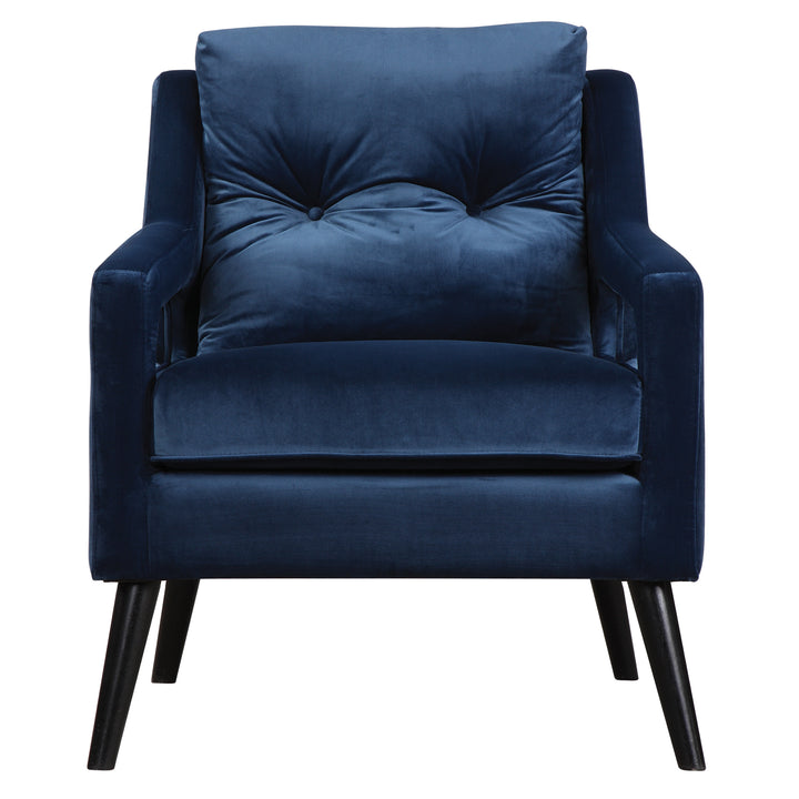 Uttermost O'Brien Blue Velvet Armchair