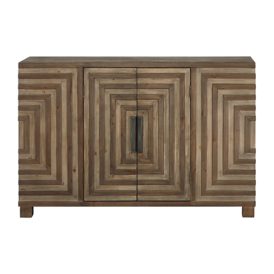 Uttermost Layton Geometric Console Cabinet