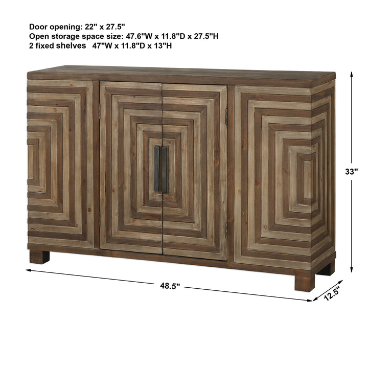 Uttermost Layton Geometric Console Cabinet