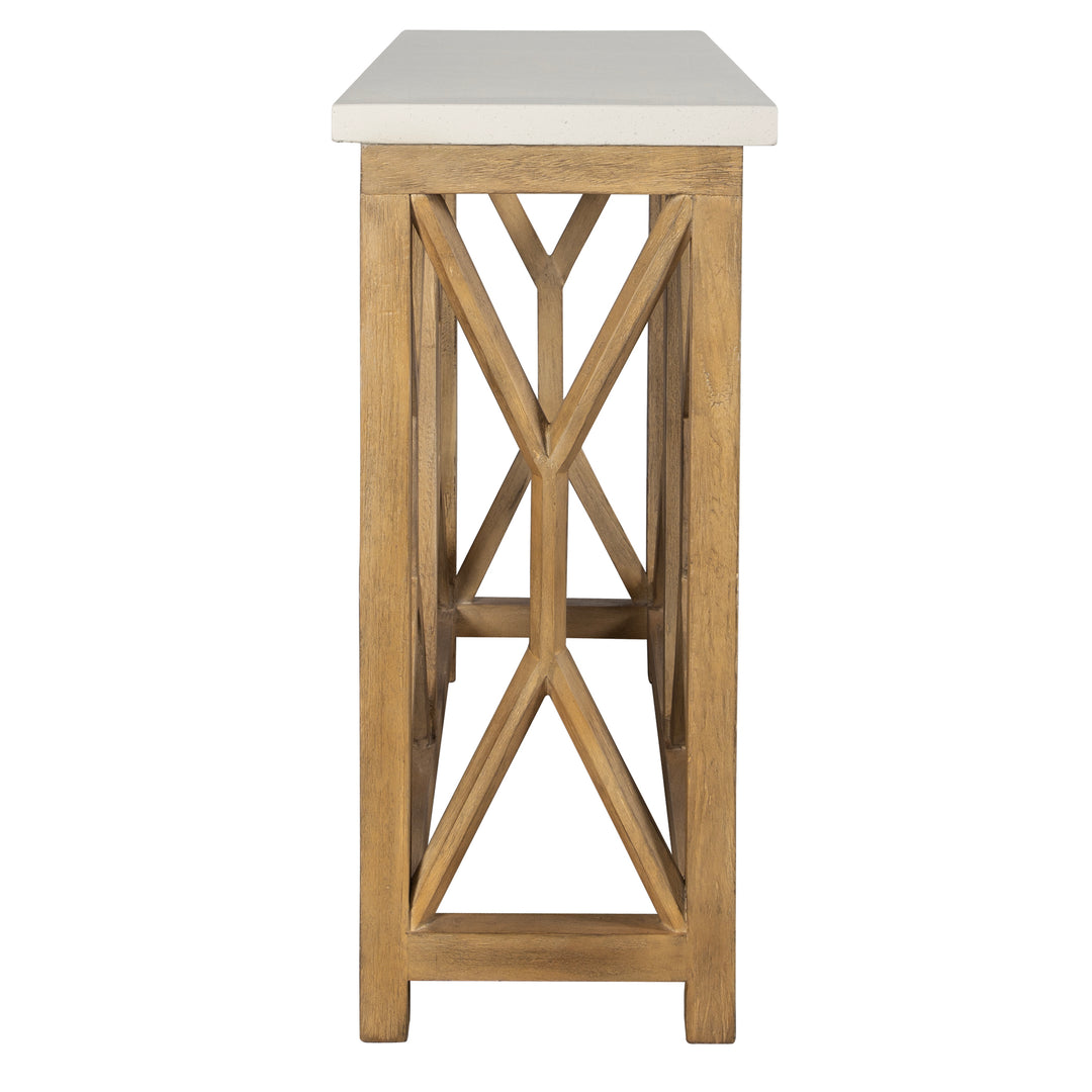 Uttermost Catali Ivory Stone Console Table