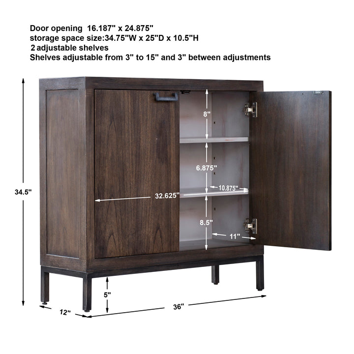 Uttermost Nadie Light Walnut Console Cabinet