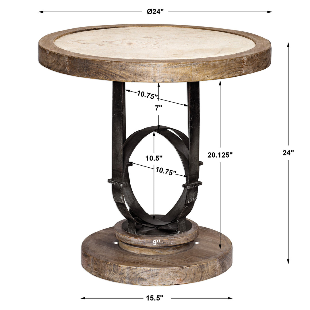 Uttermost Sydney Light Oak Side Table