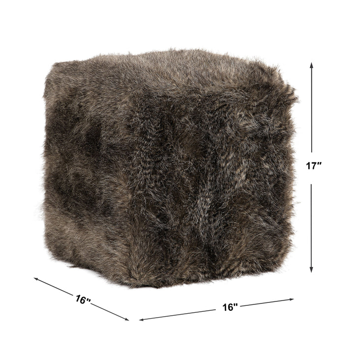 Uttermost Jayna Fur Ottoman