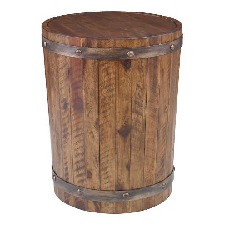 Uttermost Ceylon Wine Barrel Side Table