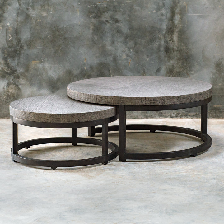 Uttermost Aiyara Gray Nesting Tables, S/2