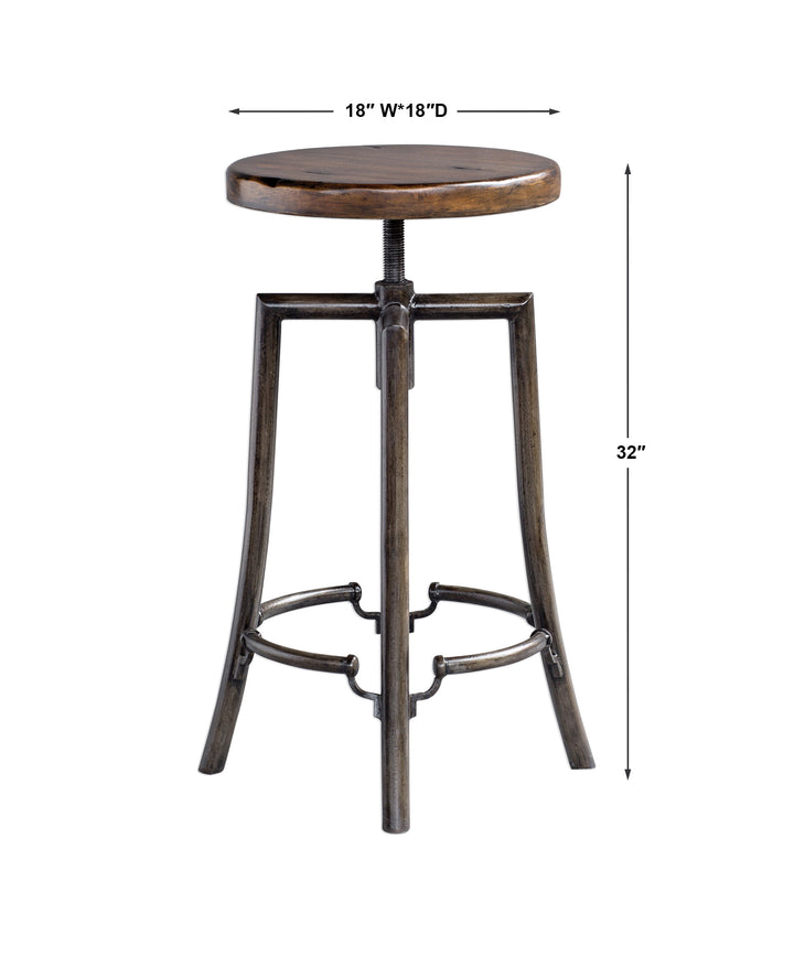 Uttermost Westlyn Industrial Bar Stool