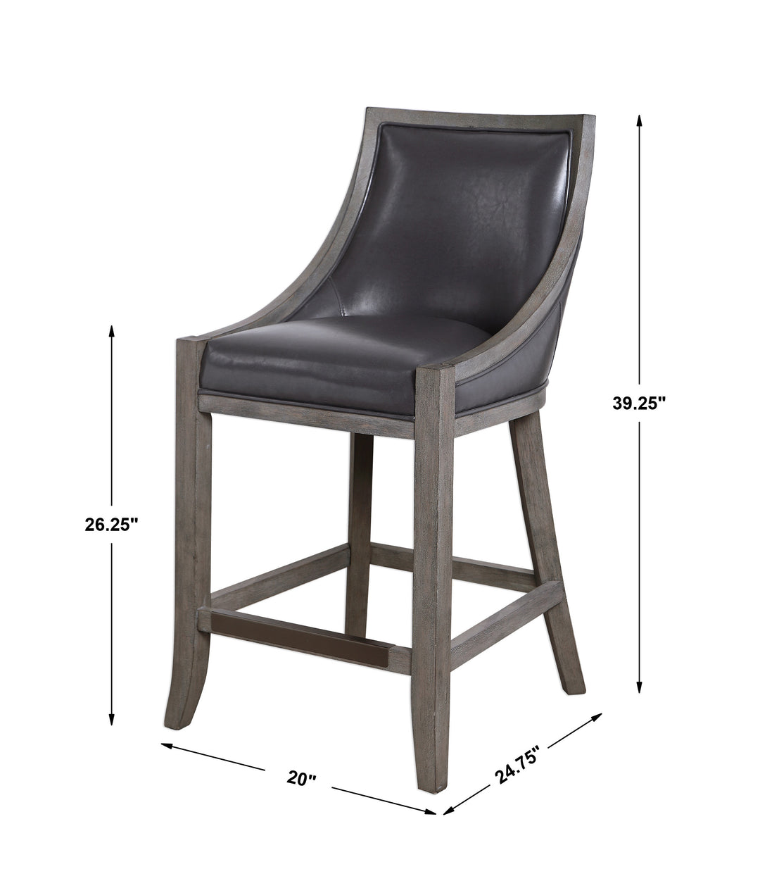 Uttermost Elowen Leather Counter Stool