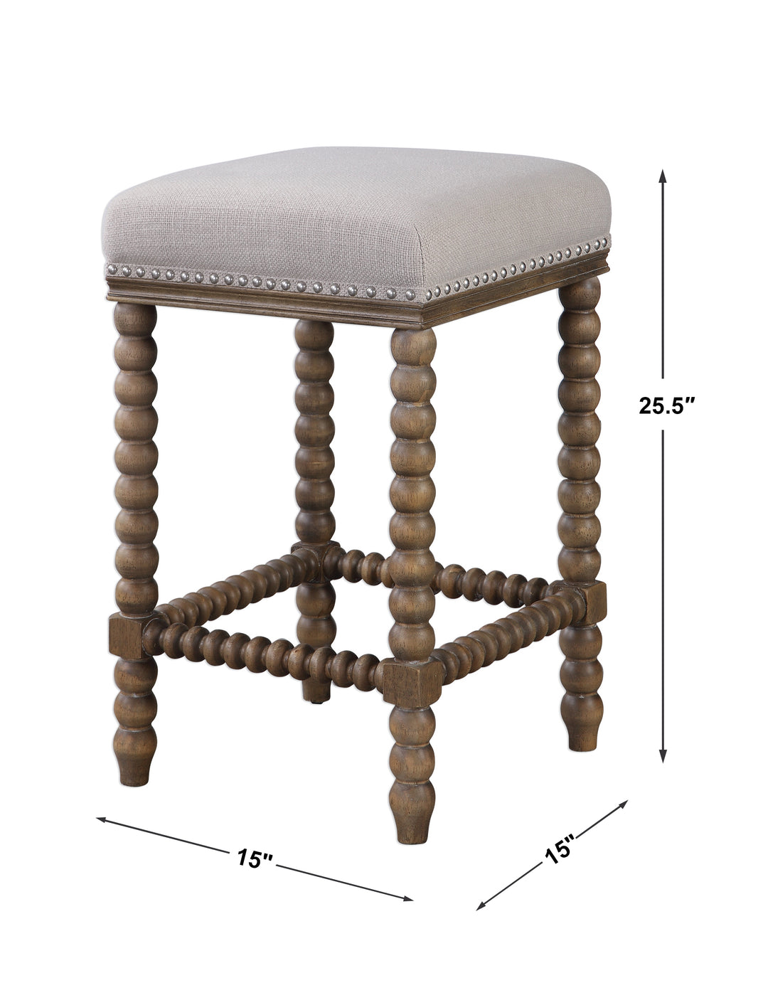 Uttermost Pryce Wooden Counter Stool