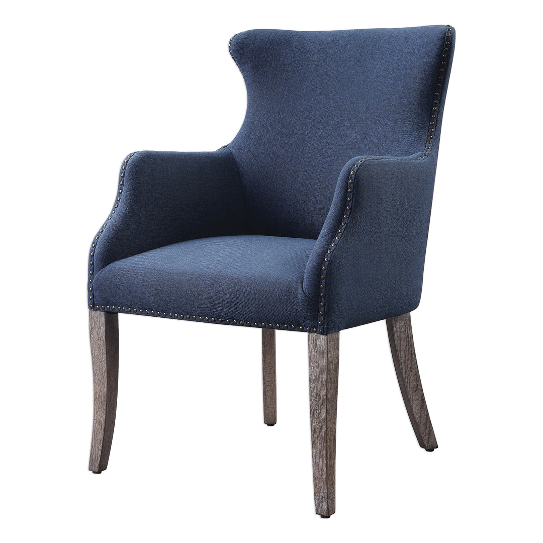 Uttermost Yareena Blue Wing Chair