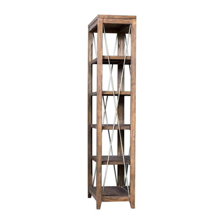 Uttermost Delancey Weathered Oak Etagere