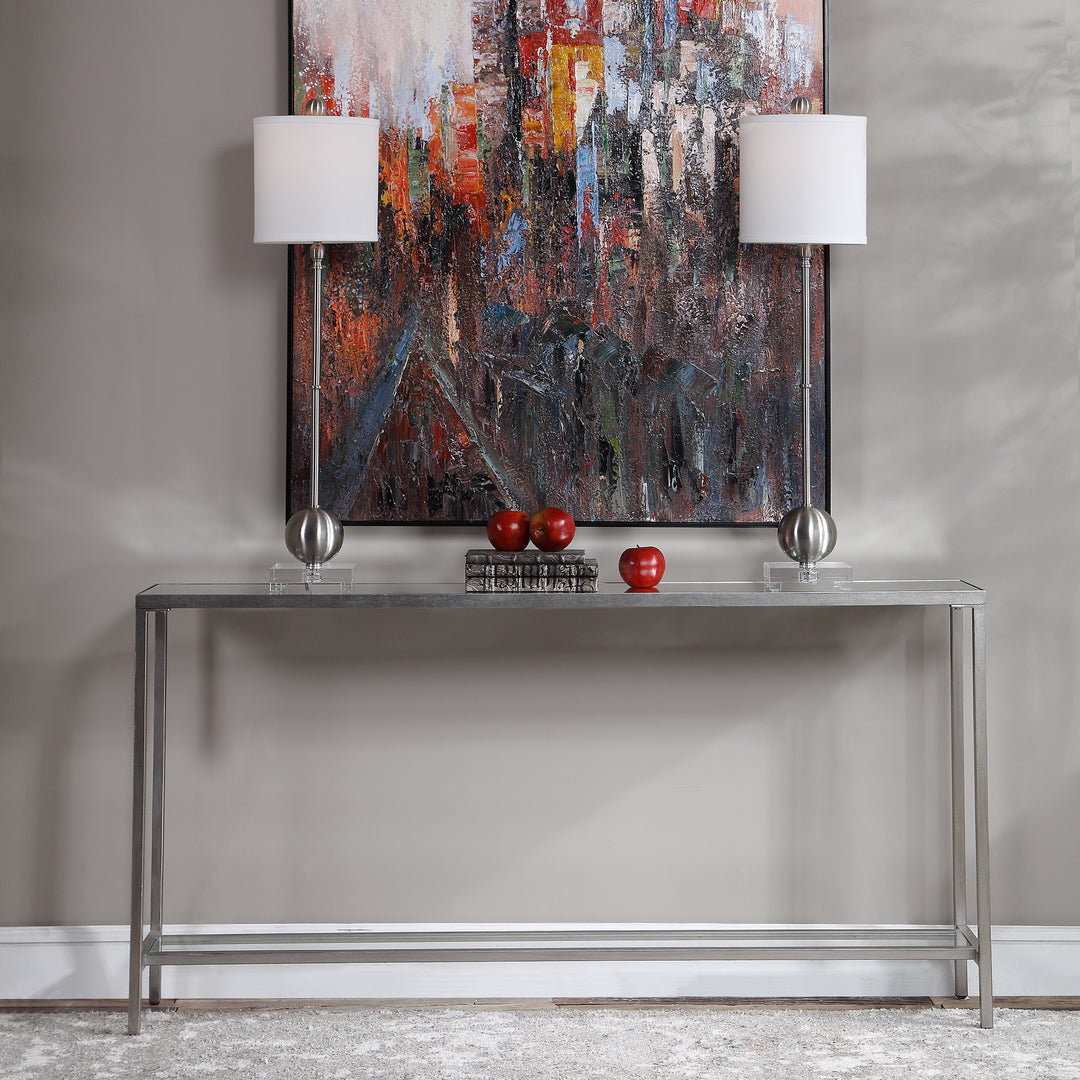 Uttermost Hayley Silver Console Table