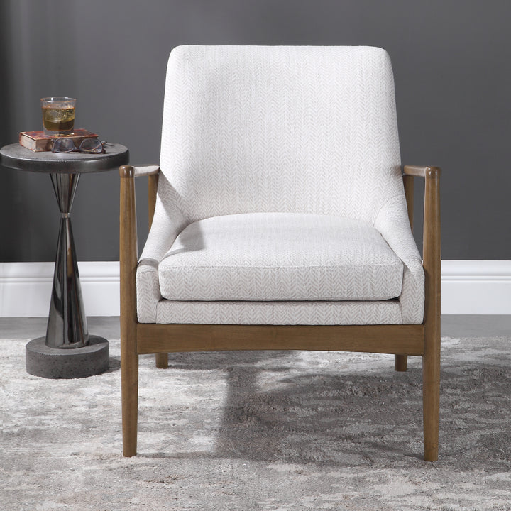 Uttermost Bev White Accent Chair