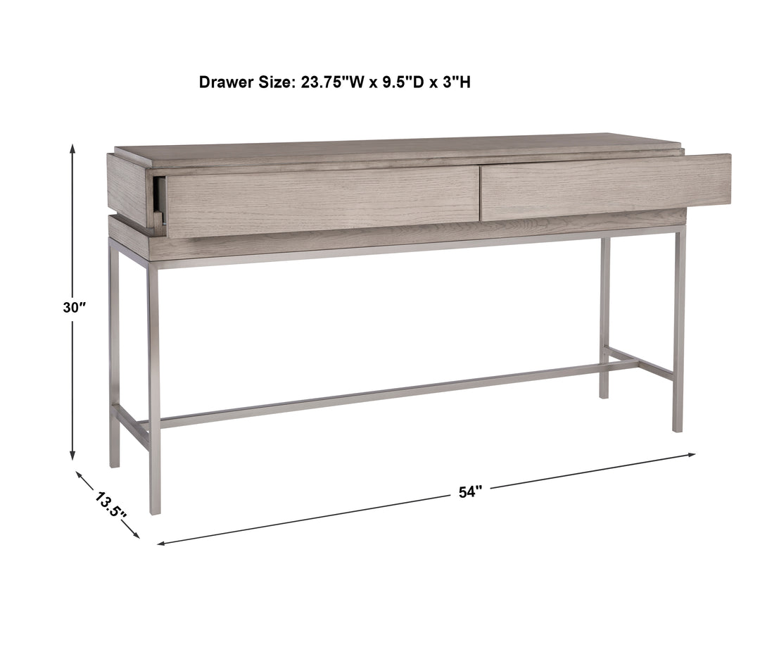 Uttermost Kamala Gray Oak Console Table