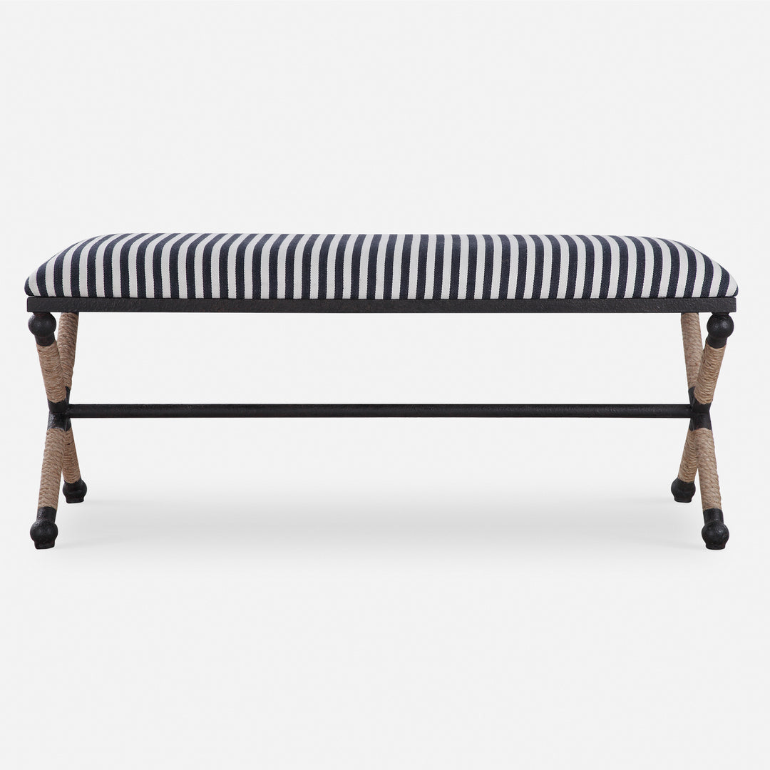 Uttermost Braddock Striped Bench