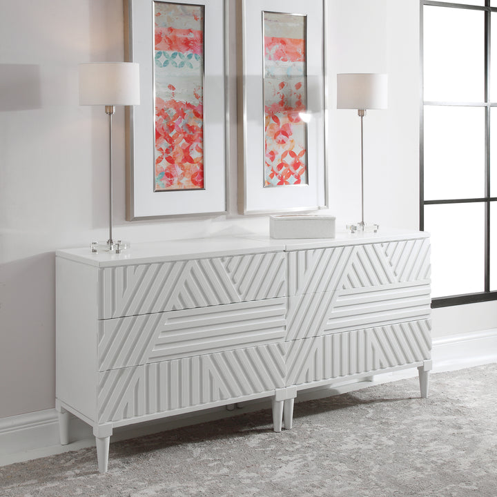 Uttermost Colby White Drawer Chest