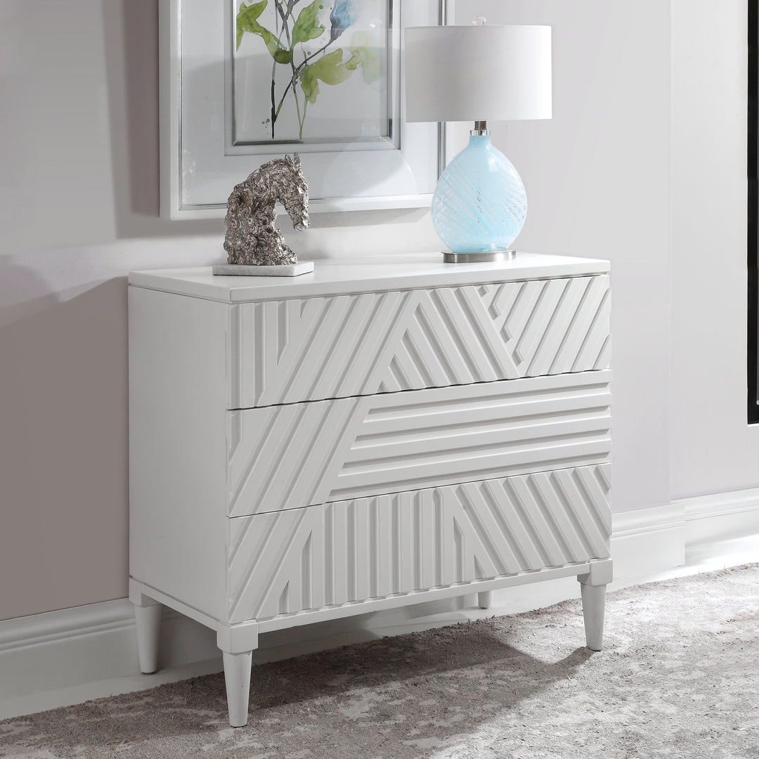 Uttermost Colby White Drawer Chest