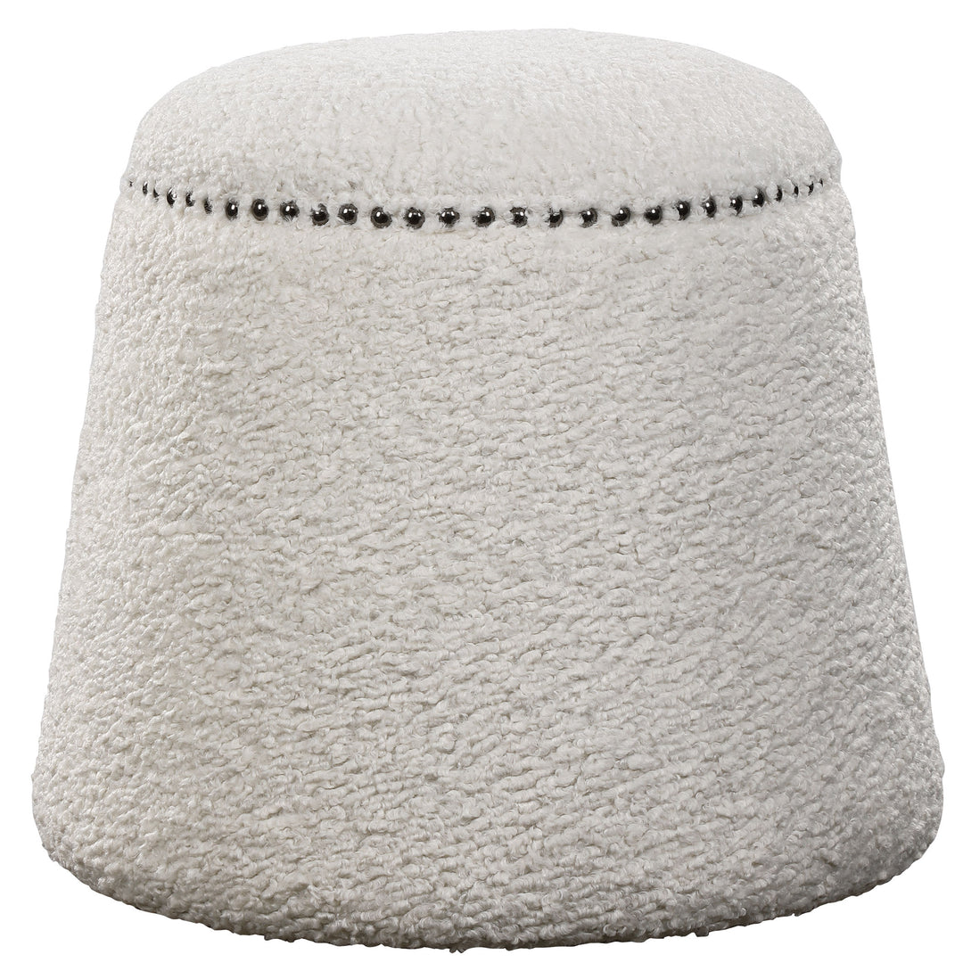 Uttermost Gumdrop White Ottoman