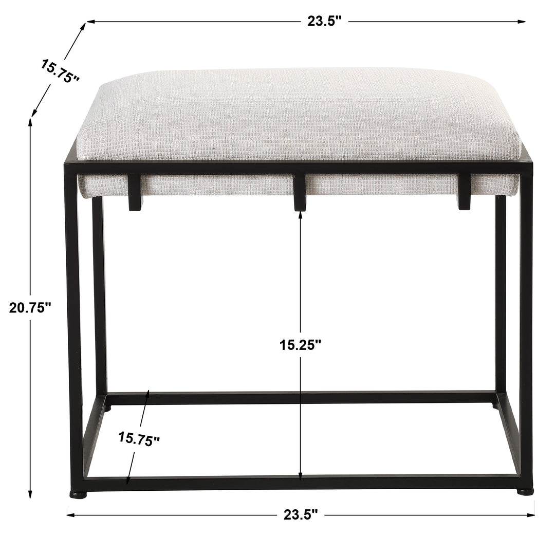 Uttermost Paradox White Small Bench