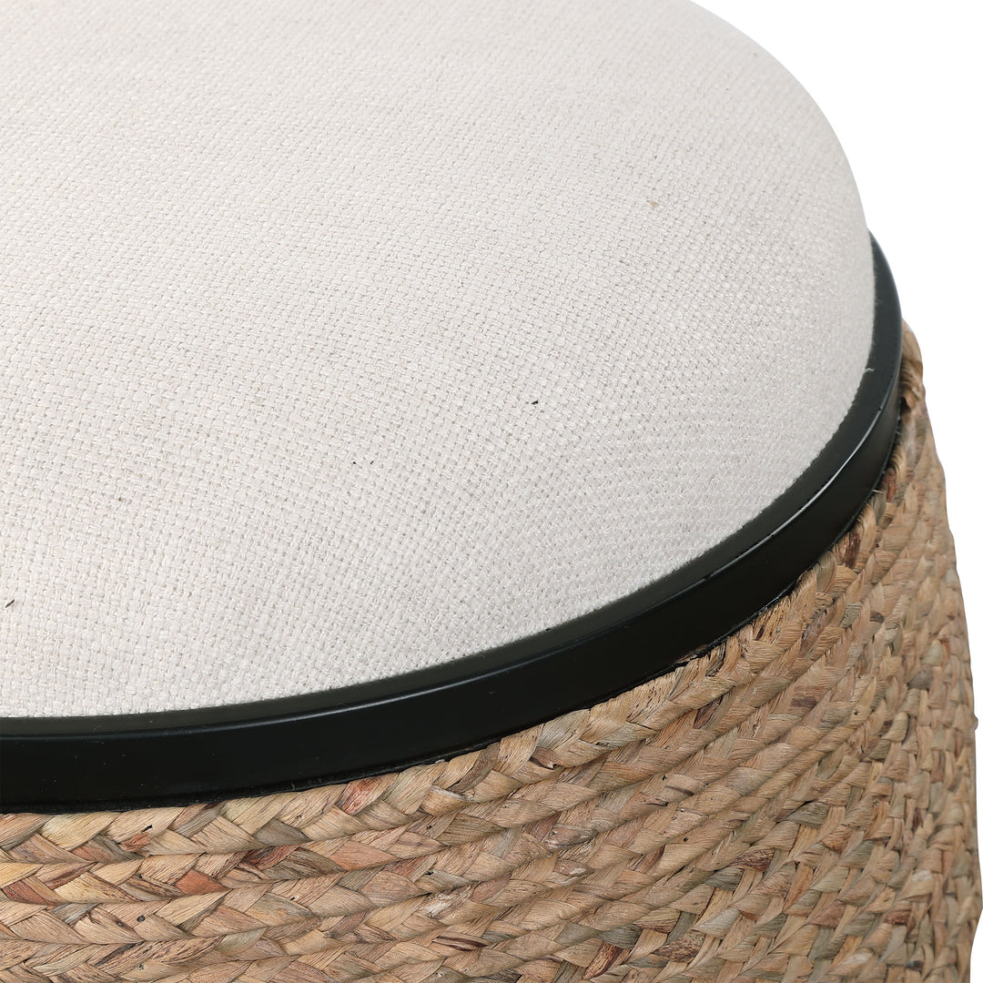 Uttermost Island Straw Accent Stool