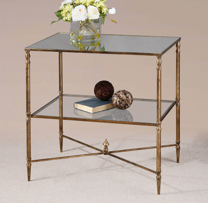 Uttermost Henzler Mirrored Glass Lamp Table