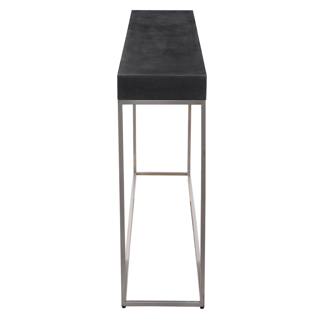 Uttermost Jase Black Concrete Console Table