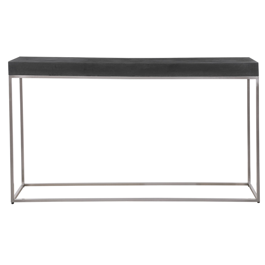 Uttermost Jase Black Concrete Console Table