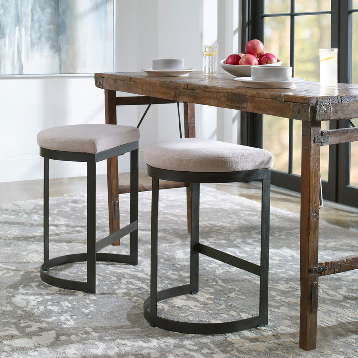 Uttermost Ivanna Black Iron Counter Stool