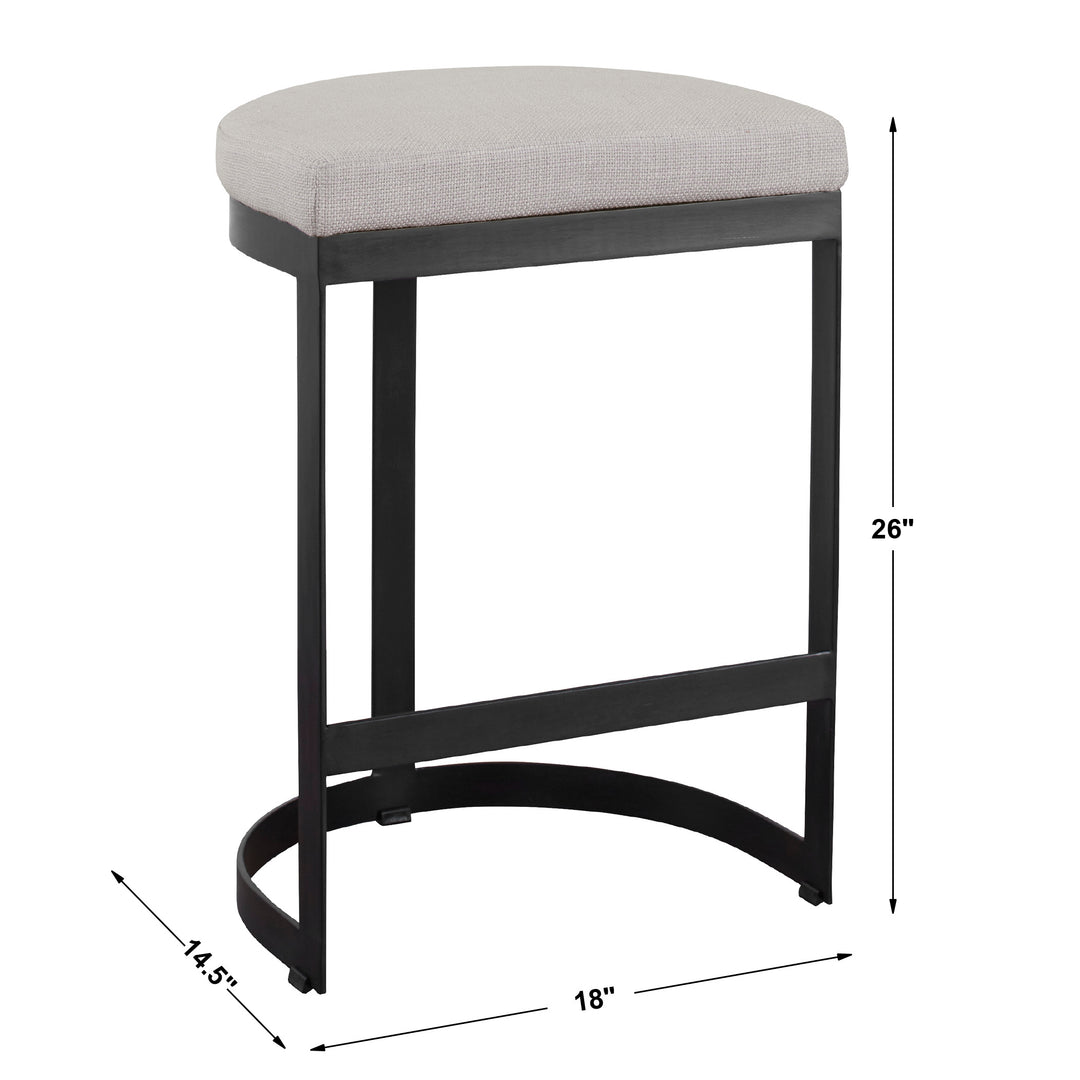 Uttermost Ivanna Black Iron Counter Stool