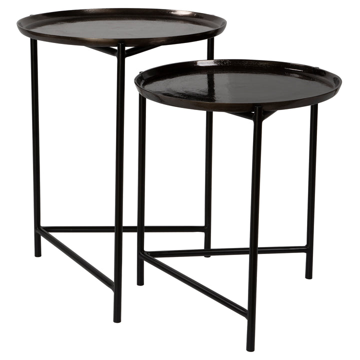 Uttermost Burnett Dark Nickel Nesting Tables, S/2