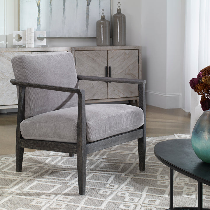 Uttermost Brunei Modern Gray Accent Chair