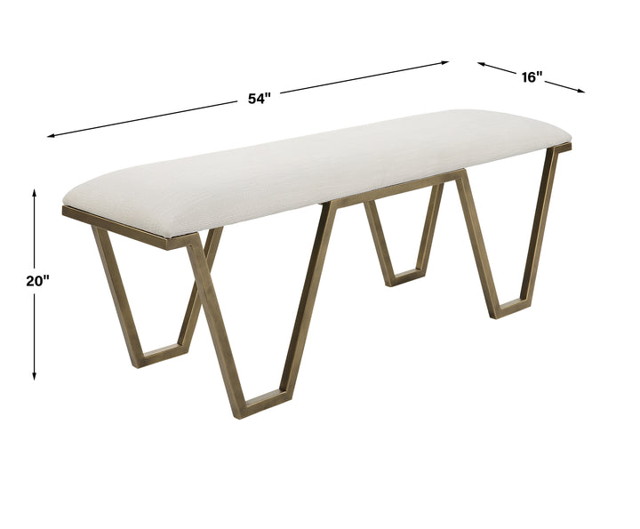 Uttermost Farrah Geometric Bench