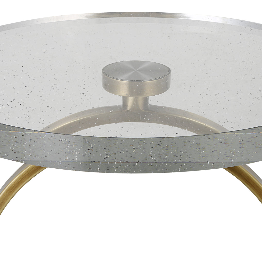 Uttermost Ringlet Brass Accent Table