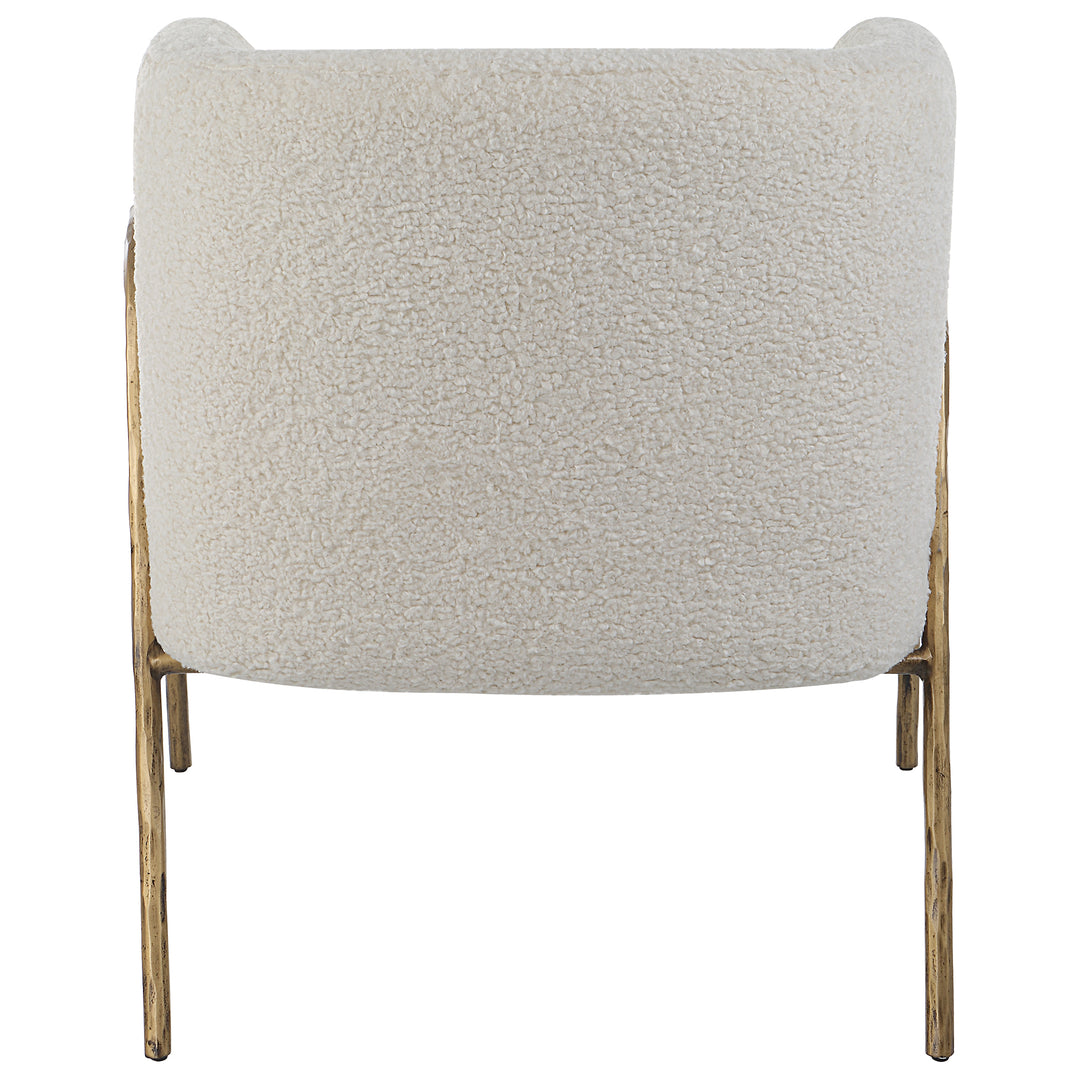 Uttermost Jacobsen Off White Shearling Accent Chair