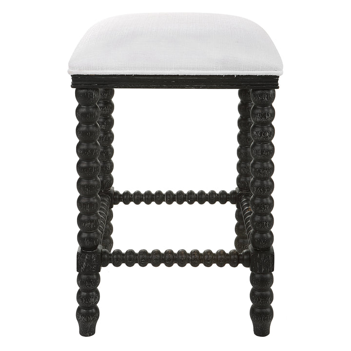 Uttermost Pryce Black Backless Counter Stool