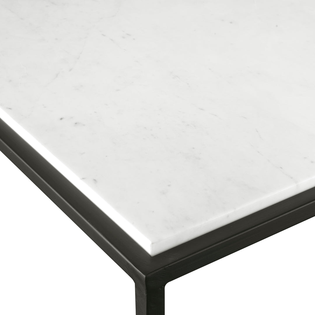 Uttermost Vola Modern White Marble Coffee Table