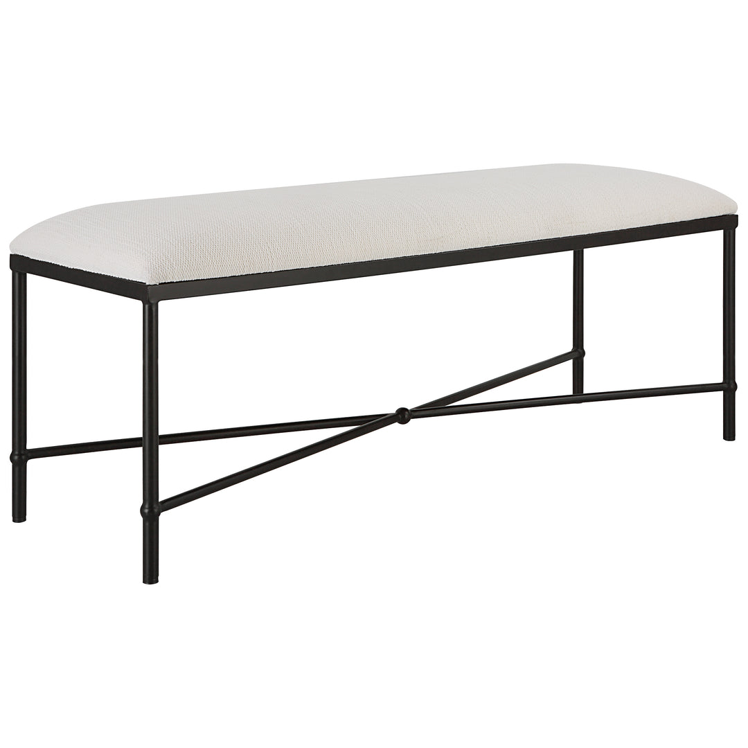 Uttermost Avenham Black Framed Bench