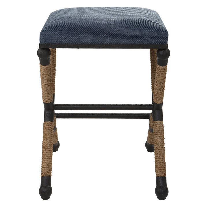 Uttermost Firth Rustic Navy Counter Stool