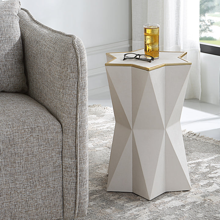 Uttermost Capella White Accent Table