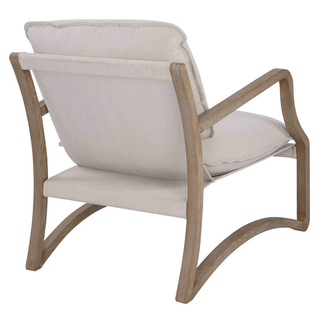 Uttermost Melora Solid Oak Accent Chair