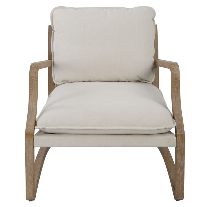 Uttermost Melora Solid Oak Accent Chair