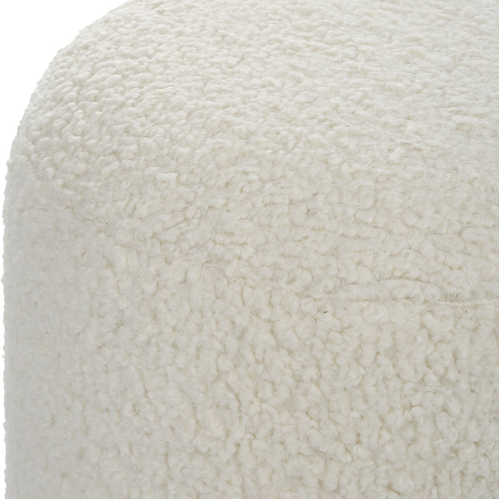 Uttermost Arles White Shearling Ottoman