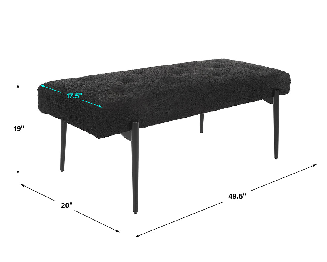 Uttermost Olivier Modern Black Bench