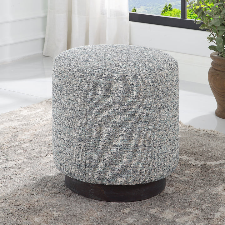 Uttermost Avila Tweed Round Ottoman