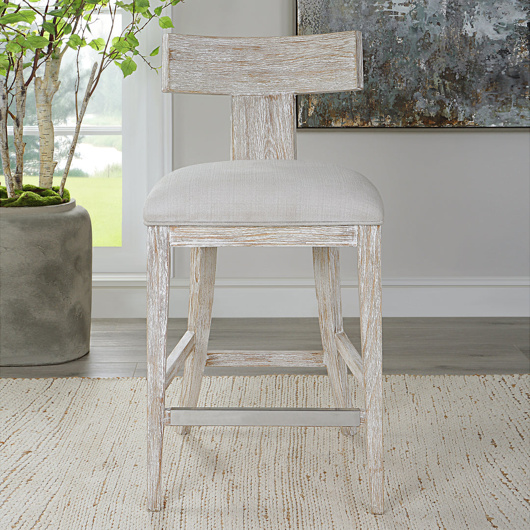 Uttermost Idris White Counter Stool