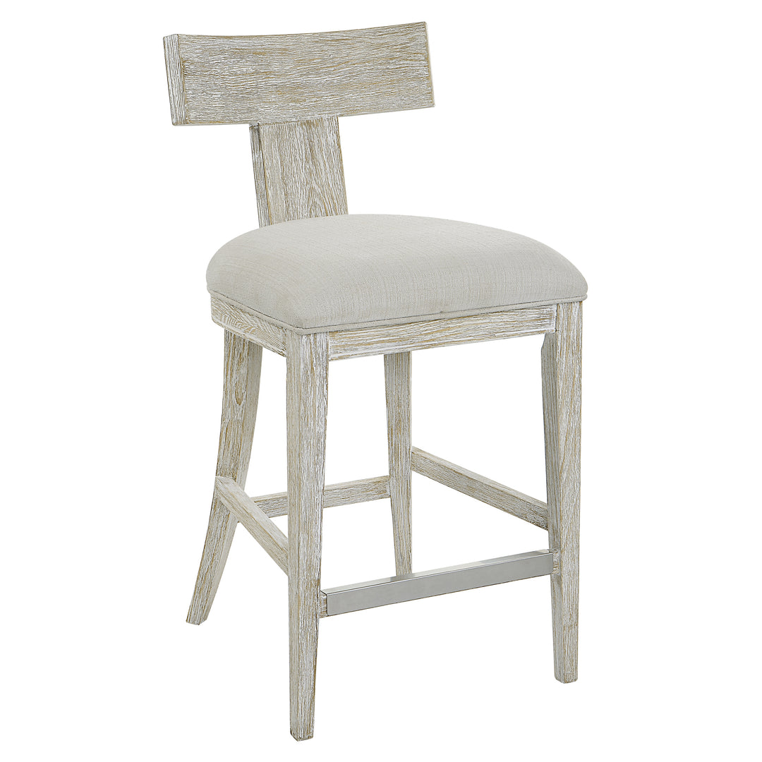 Uttermost Idris White Counter Stool