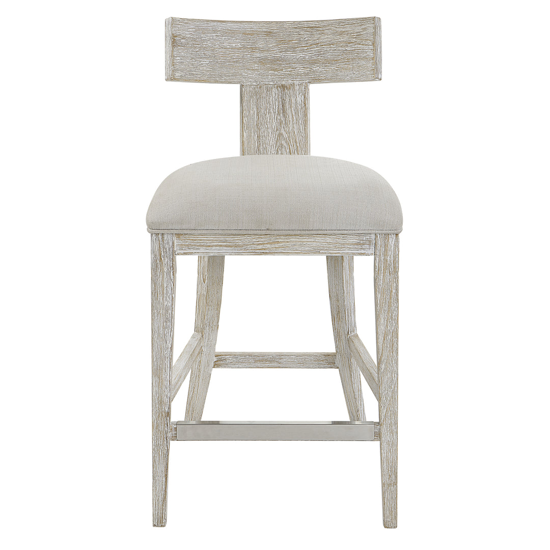 Uttermost Idris White Counter Stool