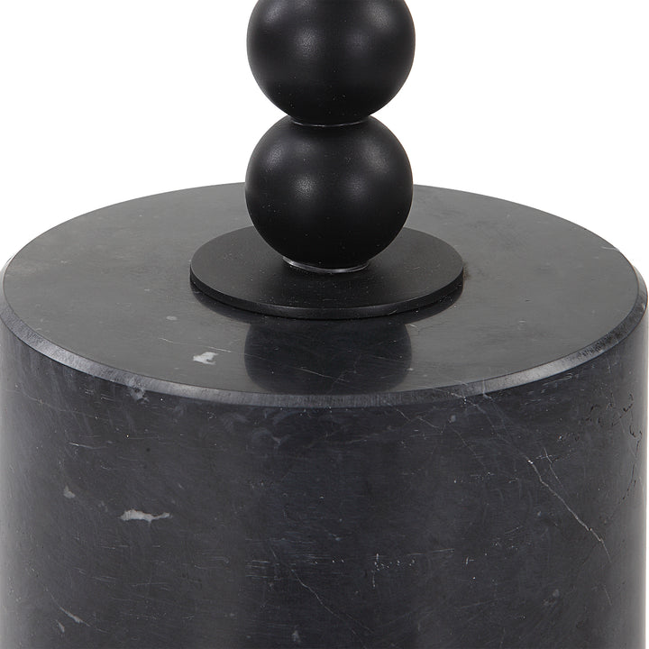 Uttermost Bead Black Marble Drink Table