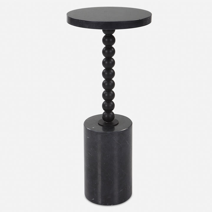 Uttermost Bead Black Marble Drink Table